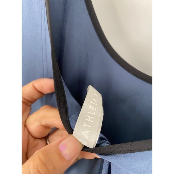 ATHLETA IRON BLUE UNBOUND JUMPSUIT ROMPER MEDIUM ZIP POCKETS - Picture 6 of 6